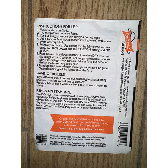 Aunt Martha's Embroidery Transfer Pattern (lot of 3 - Girl; Snowmen; Dog) - Picture 5 of 5